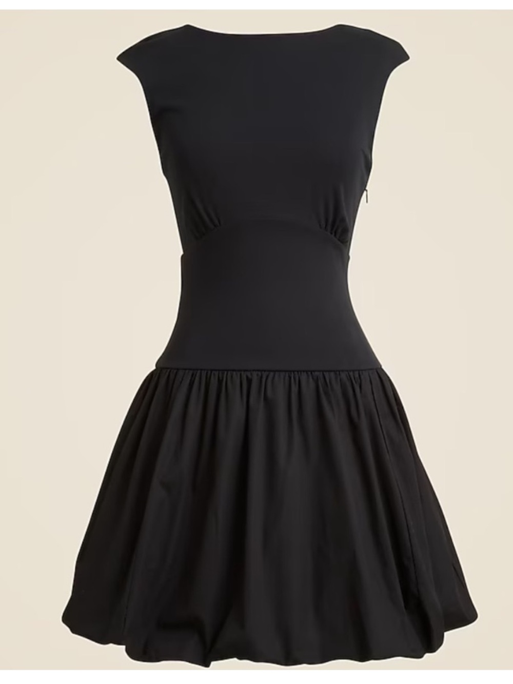 J.Crew || Bubble-hem‎ Mixy Dress Mini Black Small NWT
